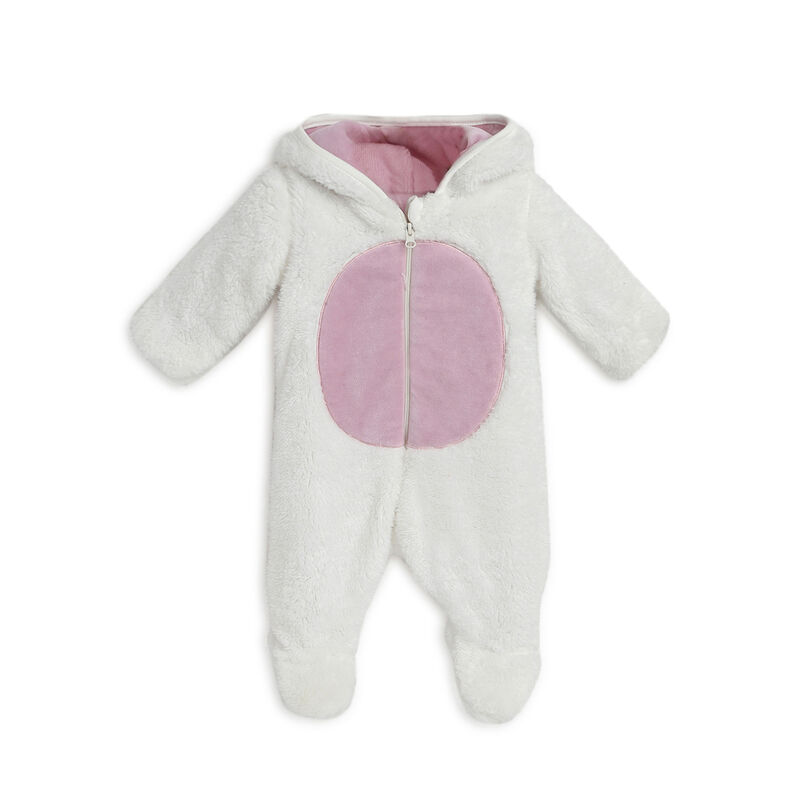 Girls Bronze Solid Front Opening Babysuit image number 0
